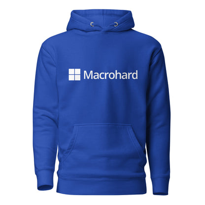 Product mockup photo of the Premium Macrohard Hoodie (unisex) Team Royal / M.