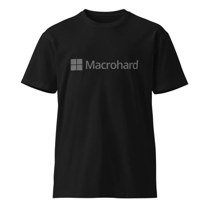 Product mockup photo of the Premium Macrohard T Shirt (unisex) Black / M.