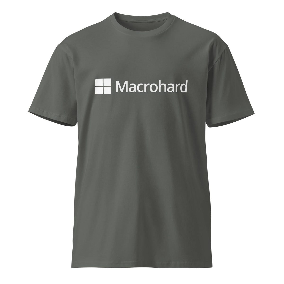 Image of the Premium Macrohard T-Shirt (unisex) Charcoal / M.