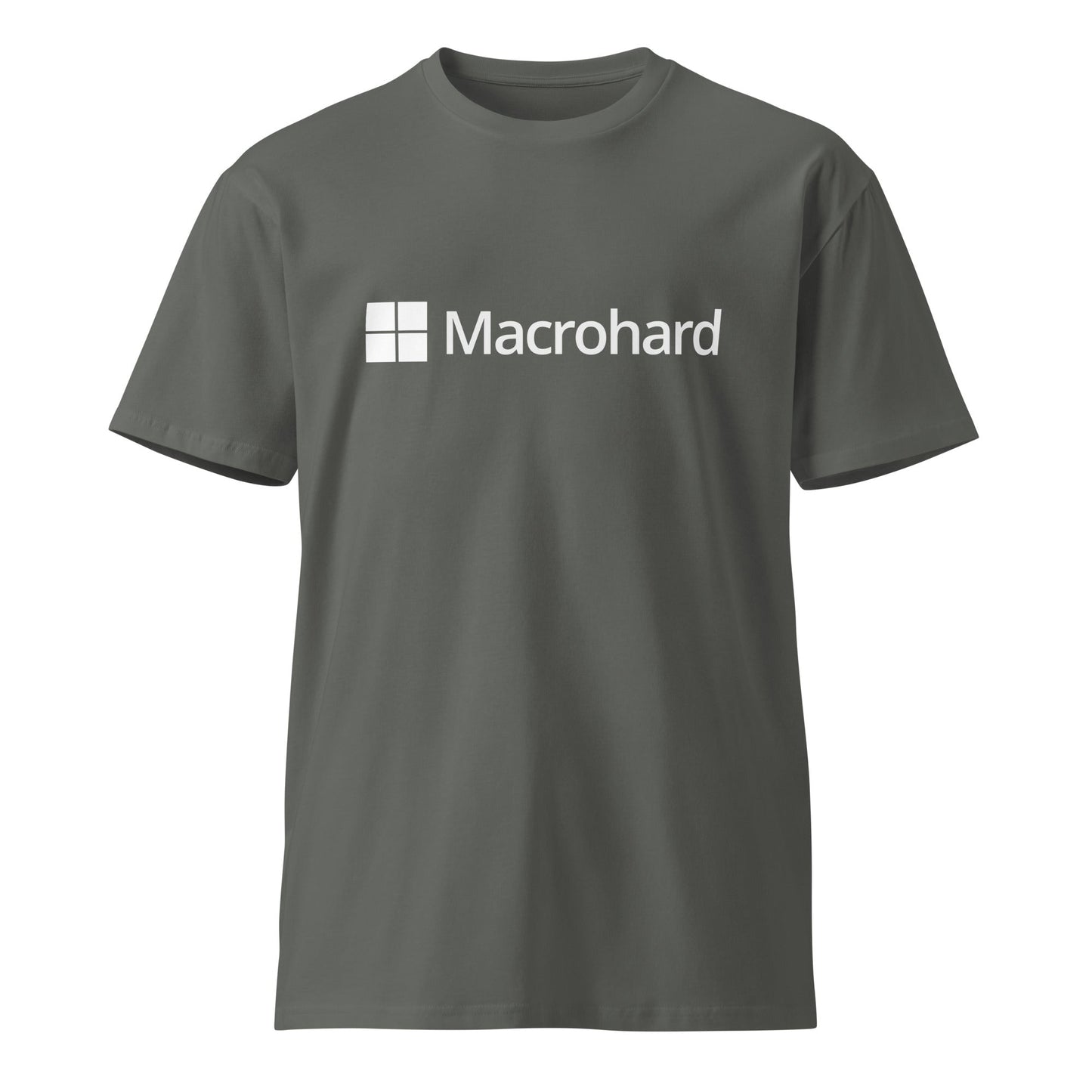 Image of the Premium Macrohard T-Shirt (unisex) Charcoal / M.