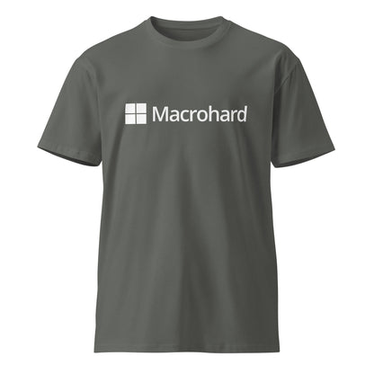 Image of the Premium Macrohard T-Shirt (unisex) Charcoal / M.