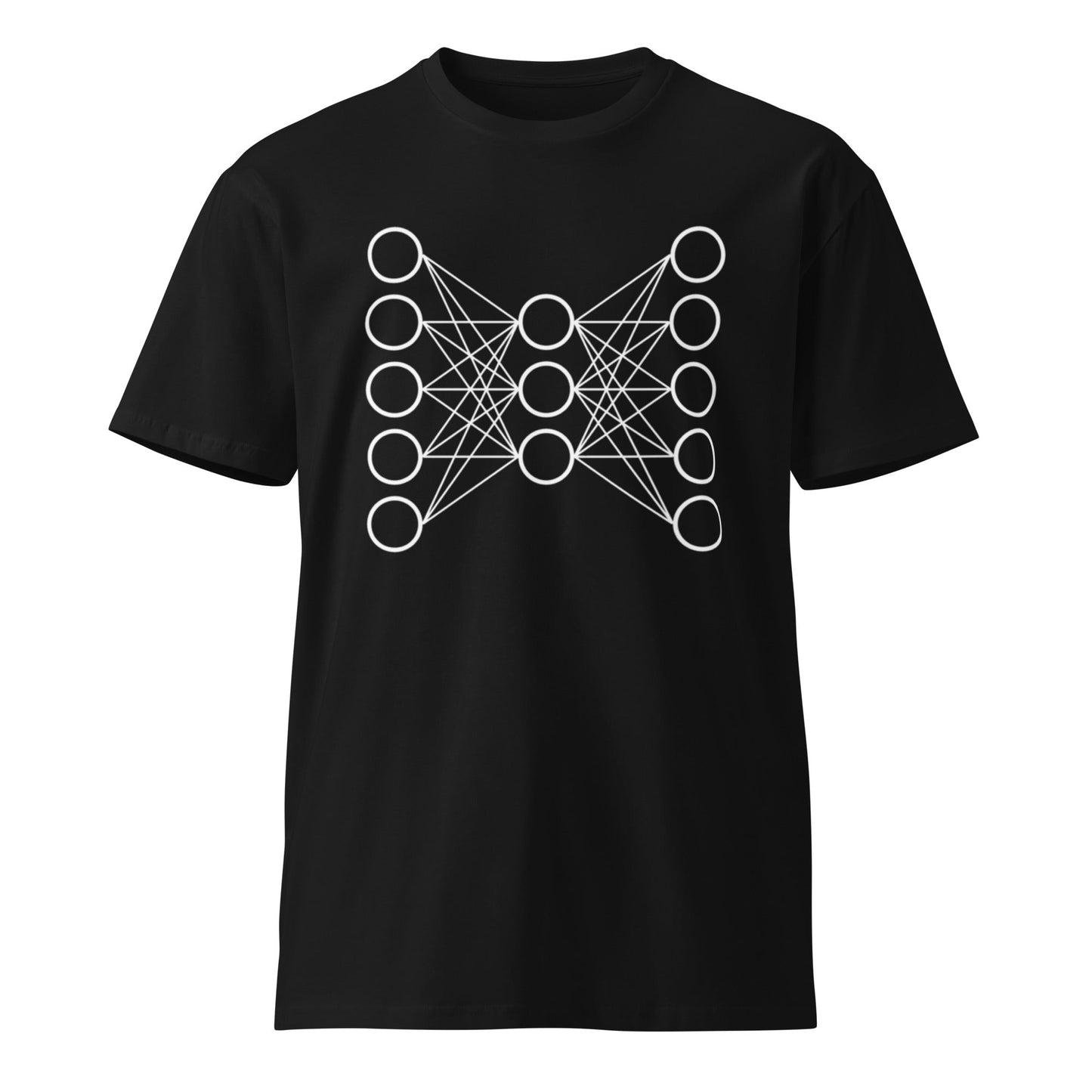 Mockup image of the Premium Neural Network T Shirt 9 (unisex) Black / M.