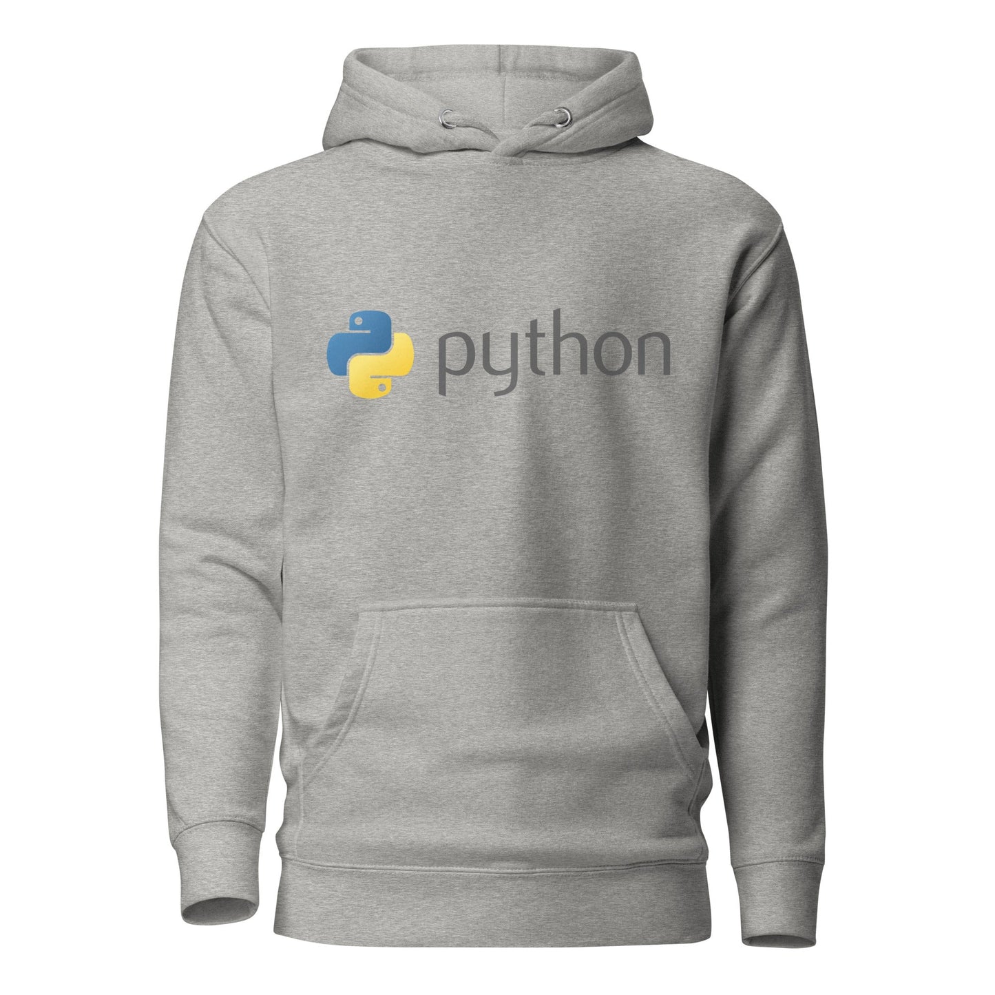 Image of the Premium Python Dark Logo Hoodie (unisex) Carbon Grey / M.