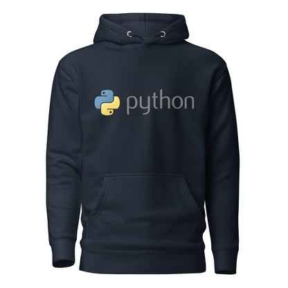 Image of the Premium Python Dark Logo Hoodie (unisex) Navy Blazer / M.