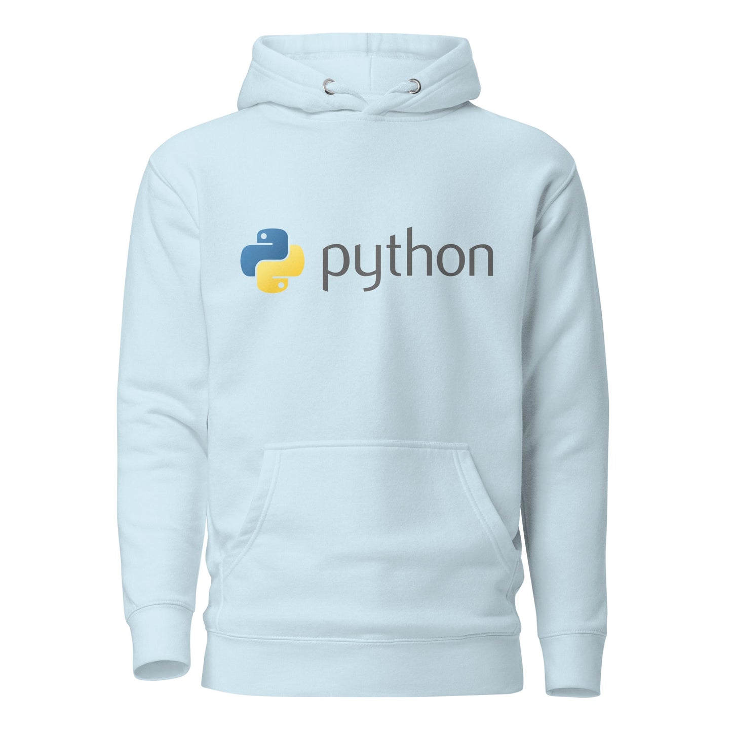 Image of the Premium Python Dark Logo Hoodie (unisex) Sky Blue / M.