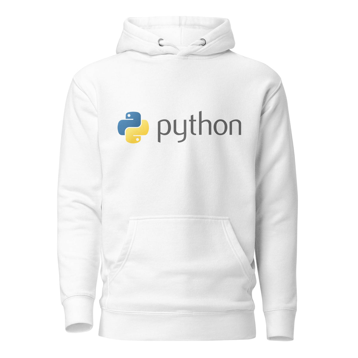 Image of the Premium Python Dark Logo Hoodie (unisex) White / M.