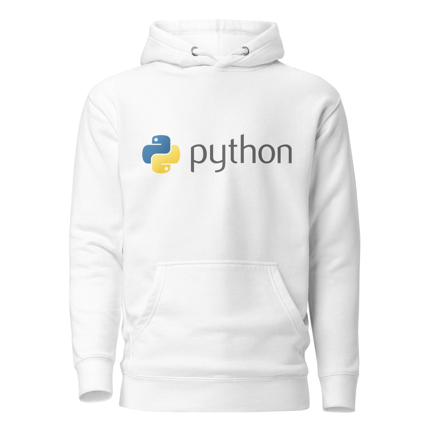 Image of the Premium Python Dark Logo Hoodie (unisex) White / M.