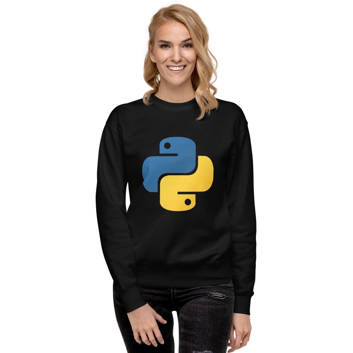 Image of the Premium Python Icon Sweatshirt (unisex).