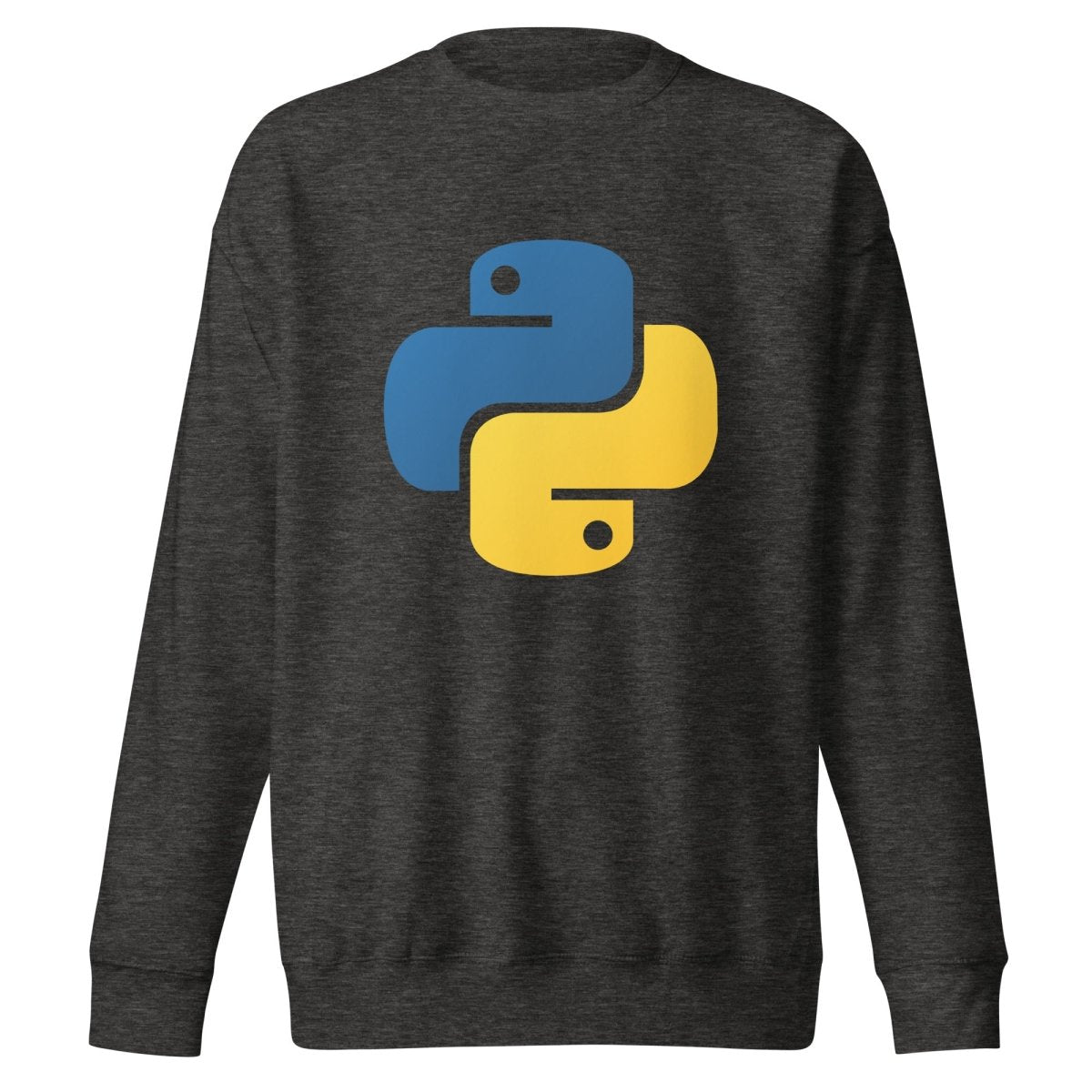 Image of the Premium Python Icon Sweatshirt (unisex) Charcoal Heather / M.