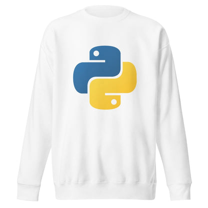 Image of the Premium Python Icon Sweatshirt (unisex) White / M.