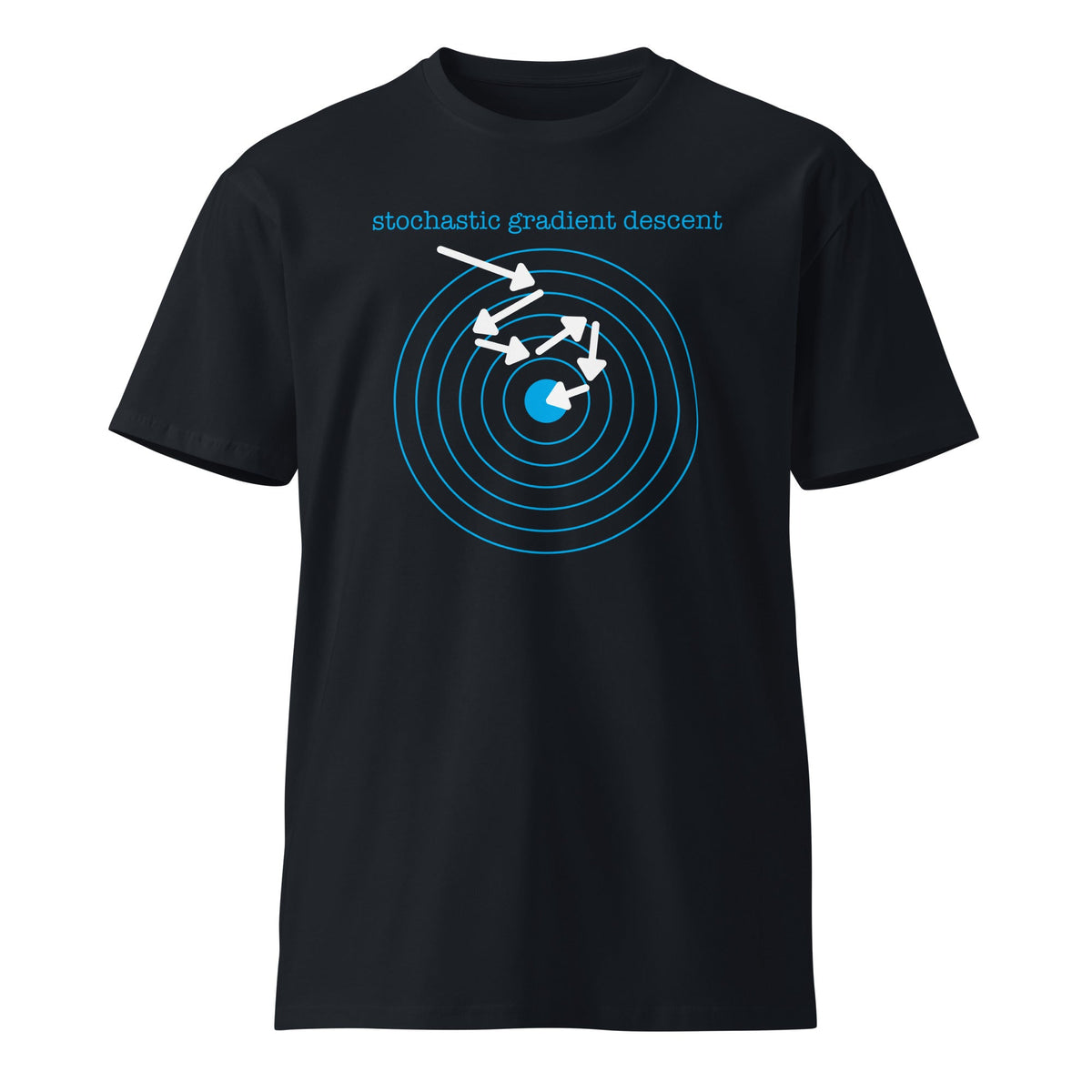 Image of the Premium Stochastic Gradient Descent T-Shirt (unisex) Navy / M.
