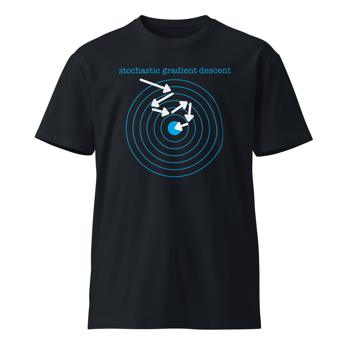 Image of the Premium Stochastic Gradient Descent T-Shirt (unisex) Navy / M.