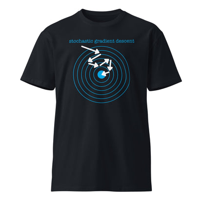 Image of the Premium Stochastic Gradient Descent T-Shirt (unisex) Navy / M.