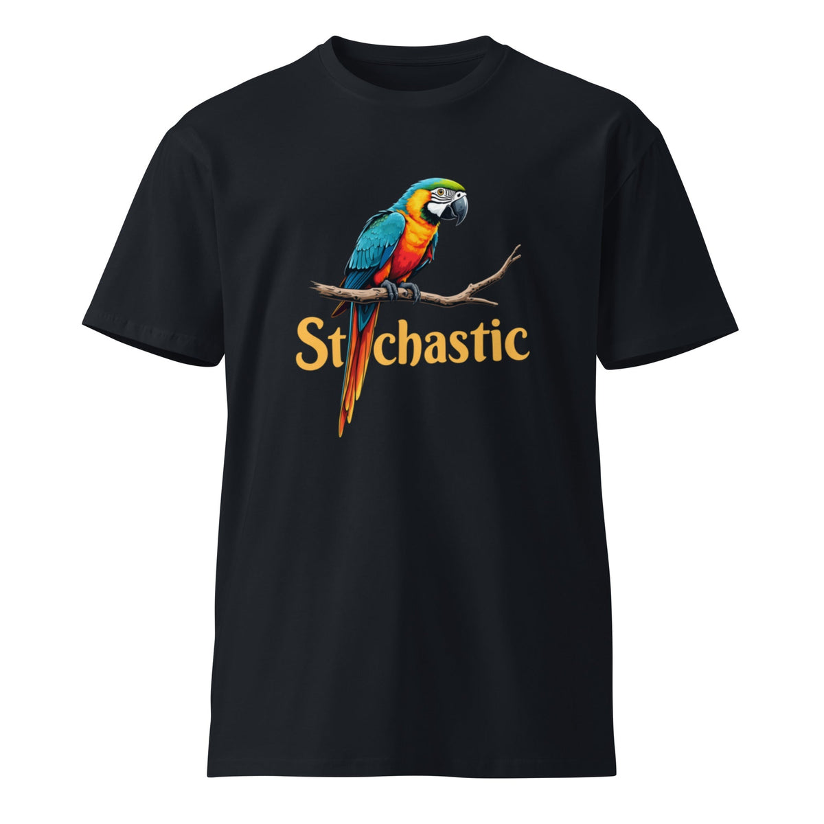 Image of the Premium Stochastic Parrot T-Shirt (unisex) Navy / M.