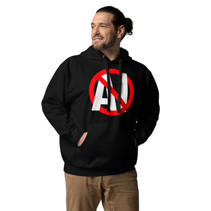 Image of the Premium Stop AI Hoodie (unisex).