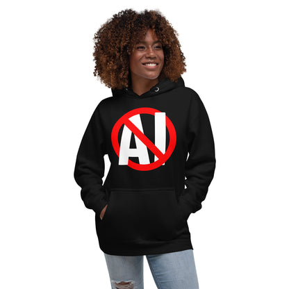 Image of the Premium Stop AI Hoodie (unisex).