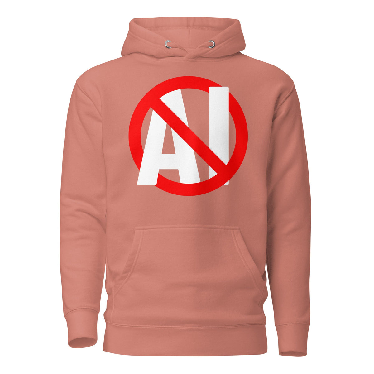Image of the Premium Stop AI Hoodie (unisex) Dusty Rose / M.