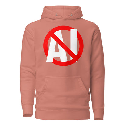 Image of the Premium Stop AI Hoodie (unisex) Dusty Rose / M.
