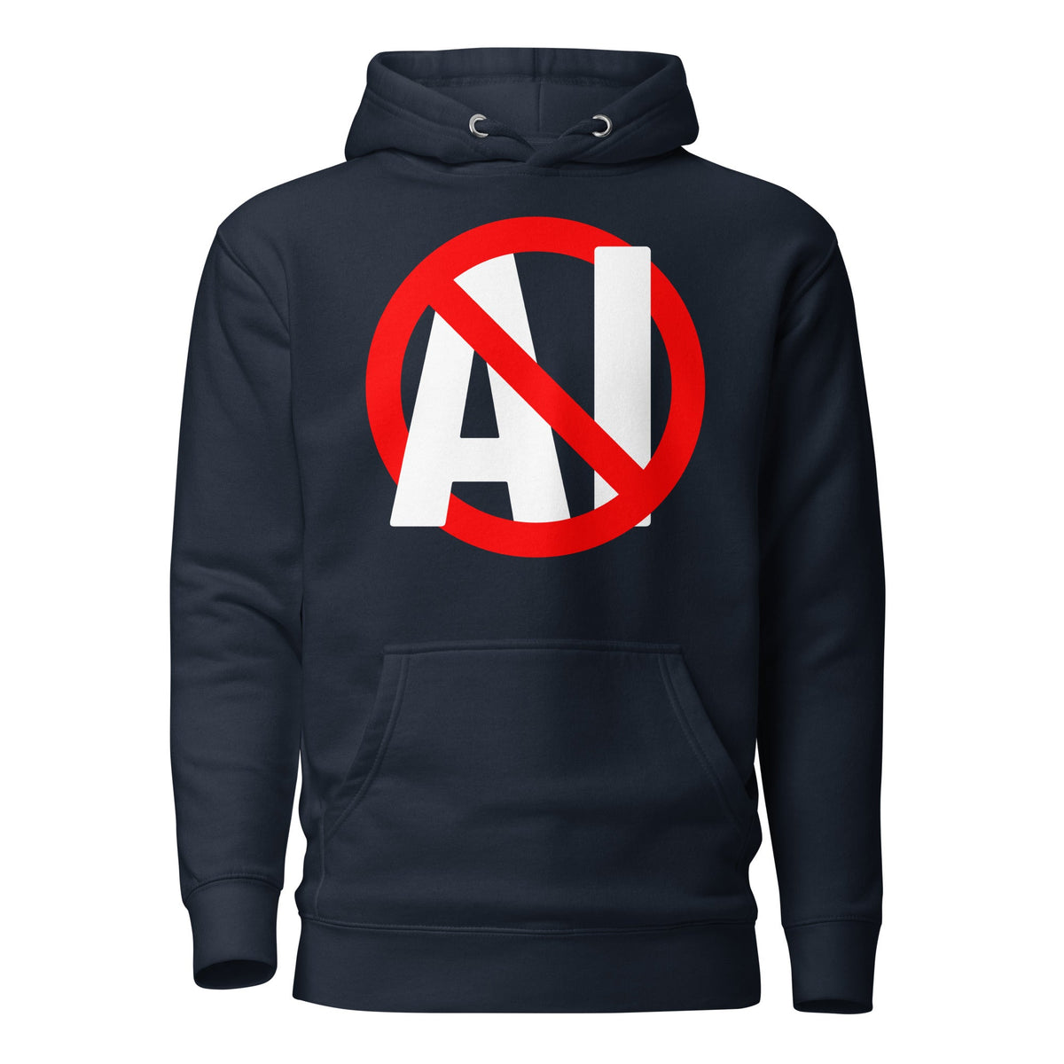 Image of the Premium Stop AI Hoodie (unisex) Navy Blazer / M.