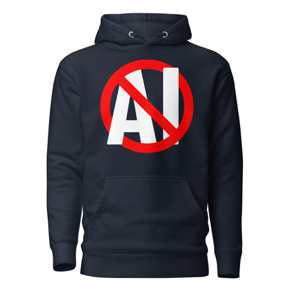 Image of the Premium Stop AI Hoodie (unisex) Navy Blazer / M.