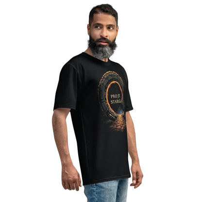 Product mockup photo of the Project Stargate T Shirt 2 (men).