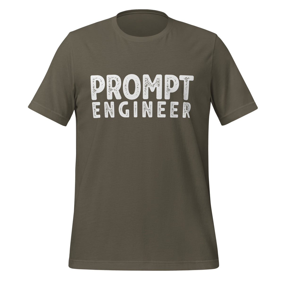 Product mockup photo of the PROMPT ENGINEER T Shirt (unisex) Army / M.