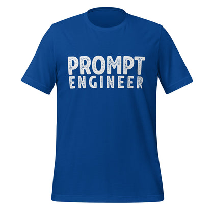 Product mockup photo of the PROMPT ENGINEER T Shirt (unisex) True Royal / M.