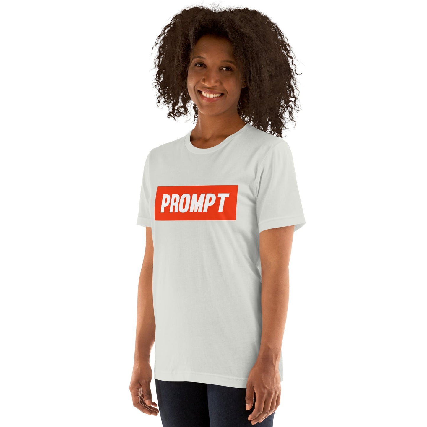 Product mockup photo of the PROMPT T Shirt (unisex).