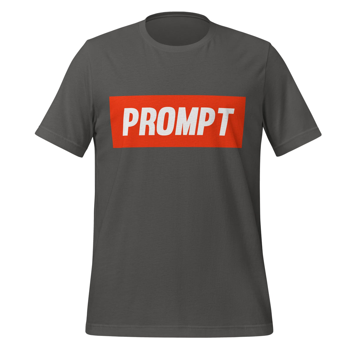Product mockup photo of the PROMPT T Shirt (unisex) Asphalt / M.