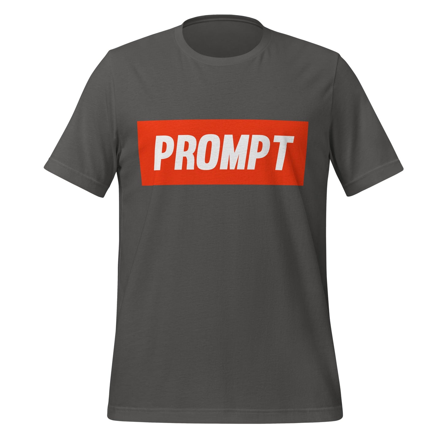 Product mockup photo of the PROMPT T Shirt (unisex) Asphalt / M.