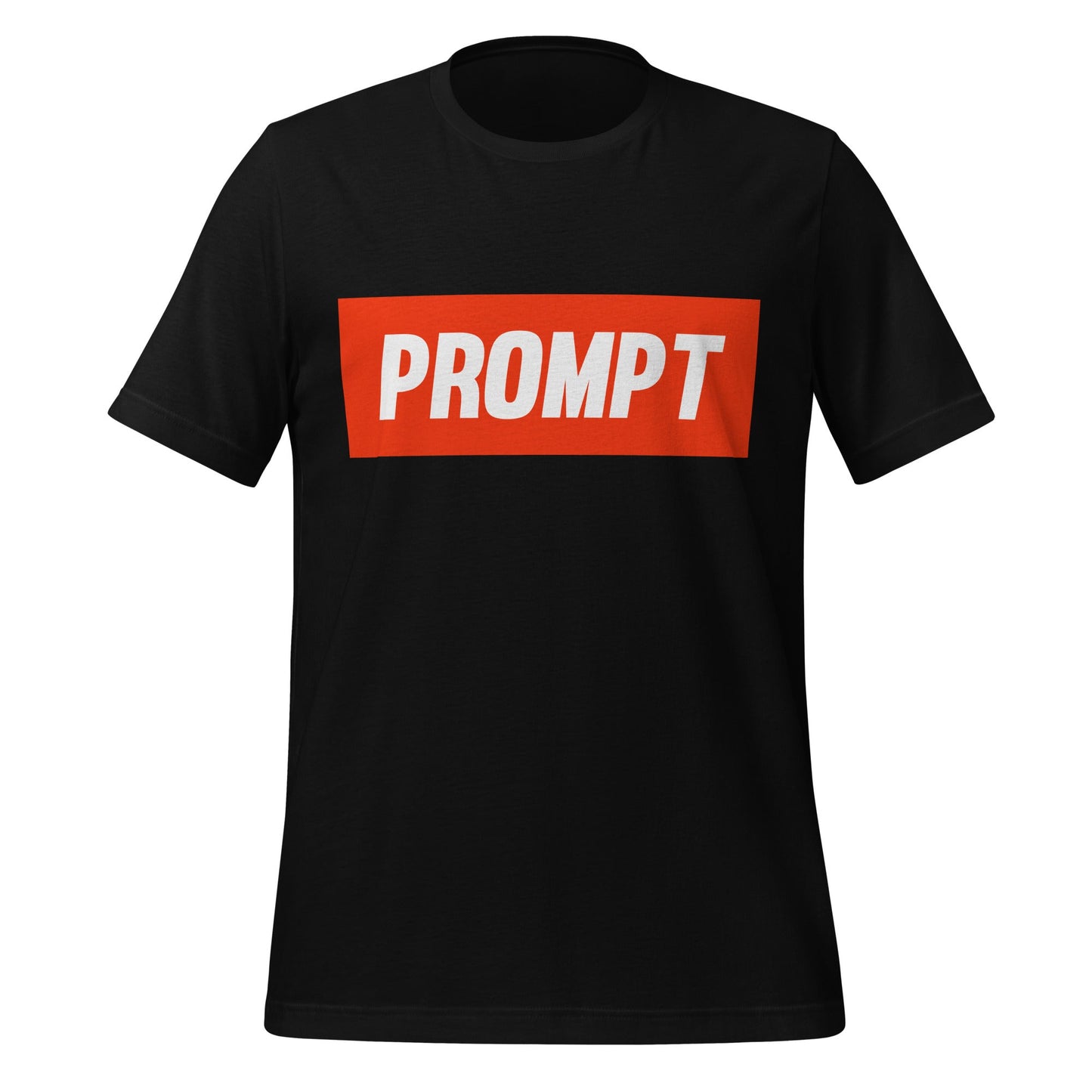 Product mockup photo of the PROMPT T Shirt (unisex) Black / M.