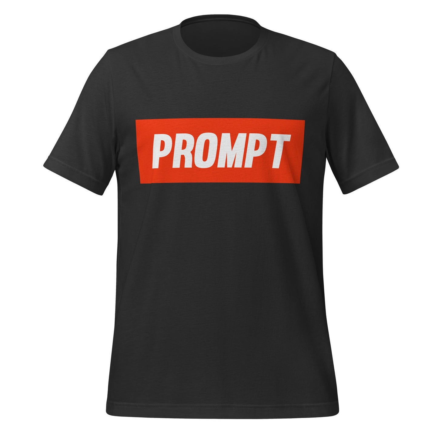 Product mockup photo of the PROMPT T Shirt (unisex) Dark Grey / M.