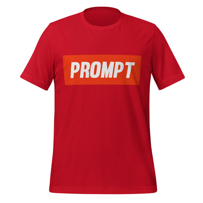 Product mockup photo of the PROMPT T Shirt (unisex) Red / M.