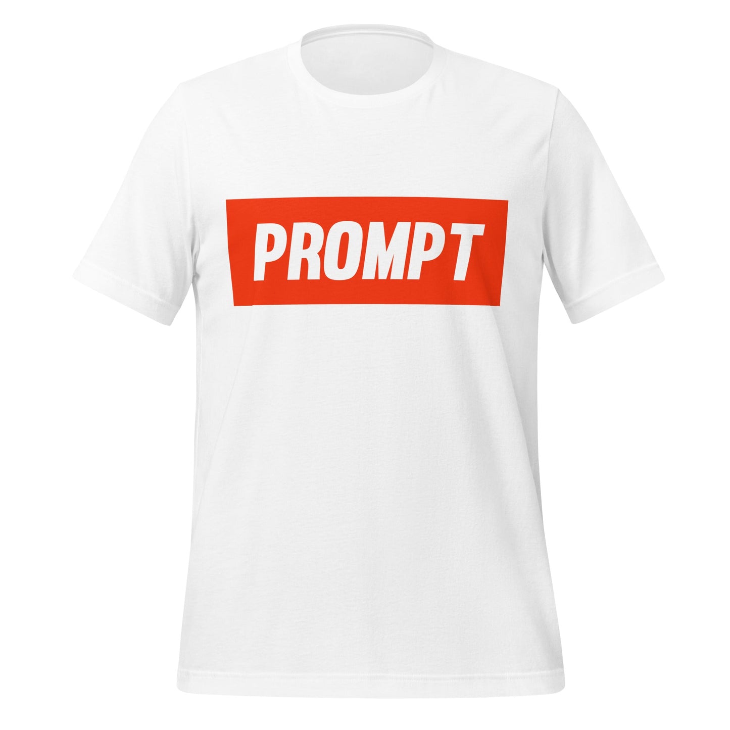 Product mockup photo of the PROMPT T Shirt (unisex) White / M.