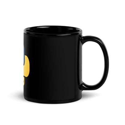Image of the Python Black Glossy Mug.