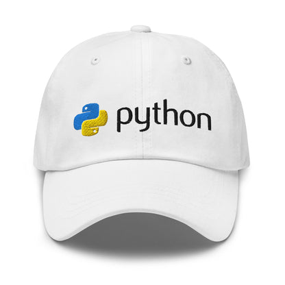 Image of the Python Black Logo Cap White.