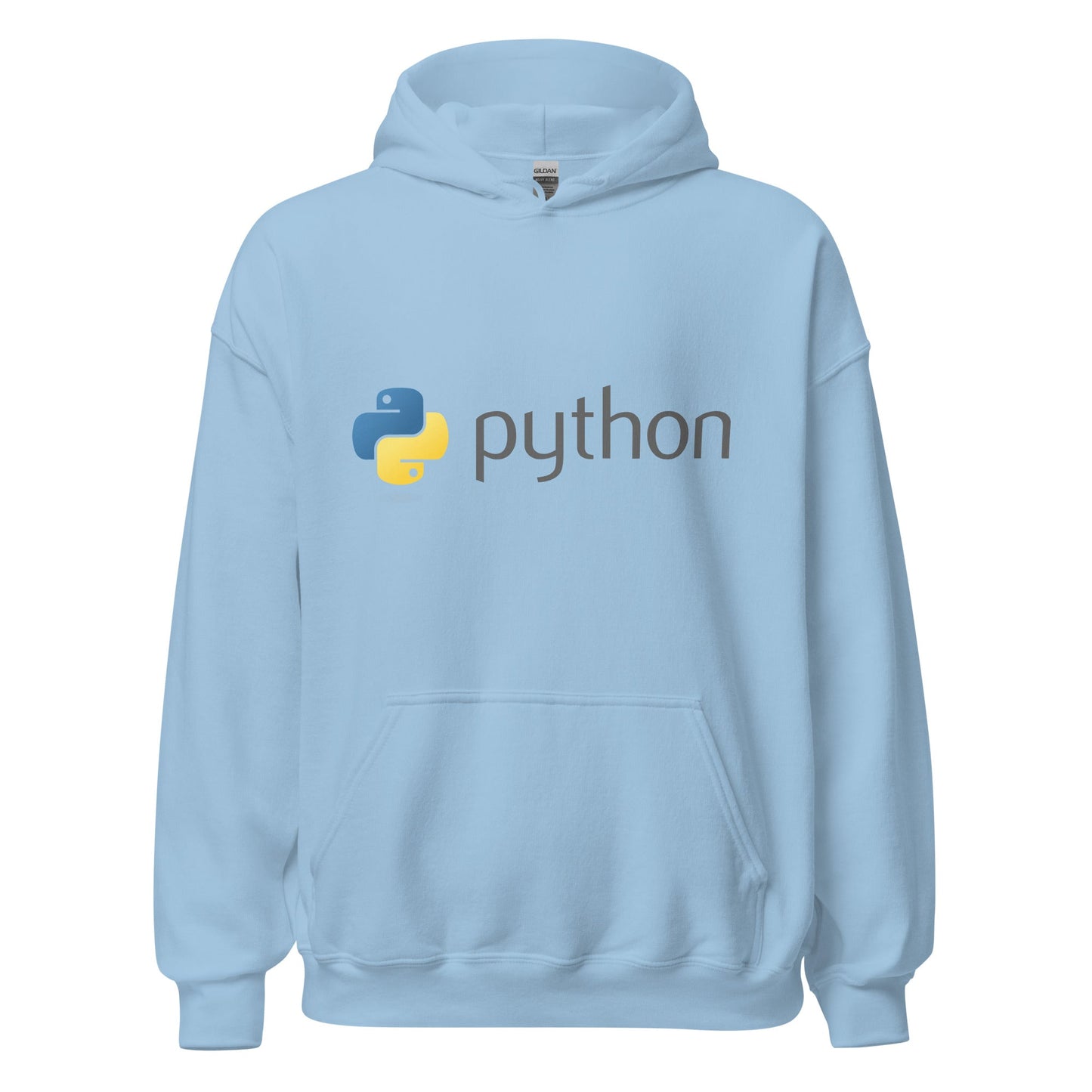 Image of the Python Dark Logo Hoodie (unisex) Light Blue / M.