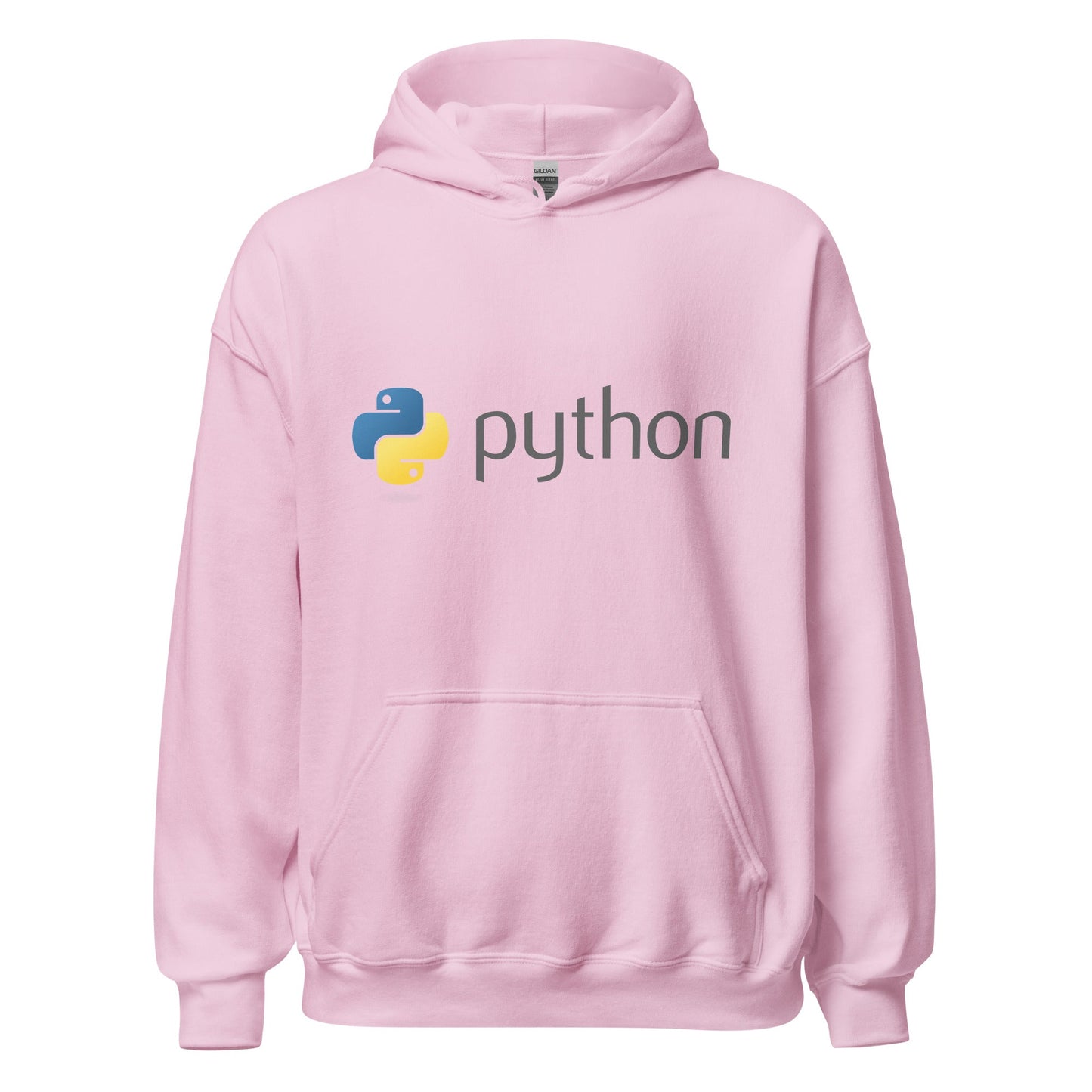 Image of the Python Dark Logo Hoodie (unisex) Light Pink / M.