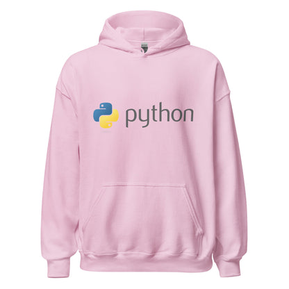Image of the Python Dark Logo Hoodie (unisex) Light Pink / M.