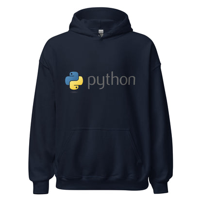 Image of the Python Dark Logo Hoodie (unisex) Navy / M.