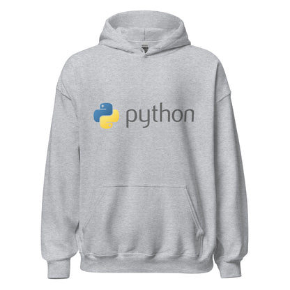 Image of the Python Dark Logo Hoodie (unisex) Sport Grey / M.