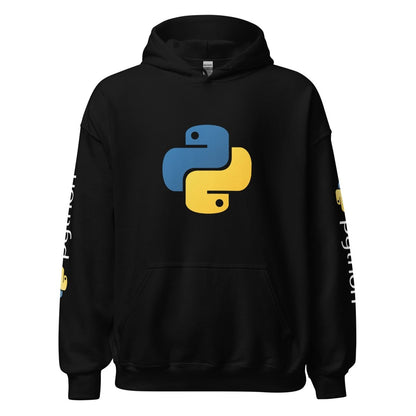 Image of the Python Icon and Logos Hoodie (unisex) Black / M.