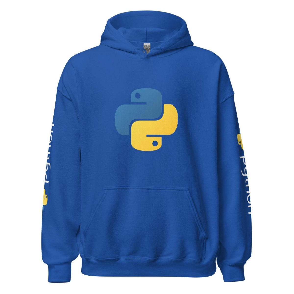 Image of the Python Icon and Logos Hoodie (unisex) Royal / M.