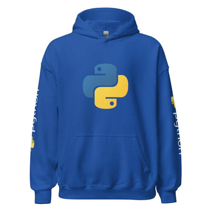 Image of the Python Icon and Logos Hoodie (unisex) Royal / M.