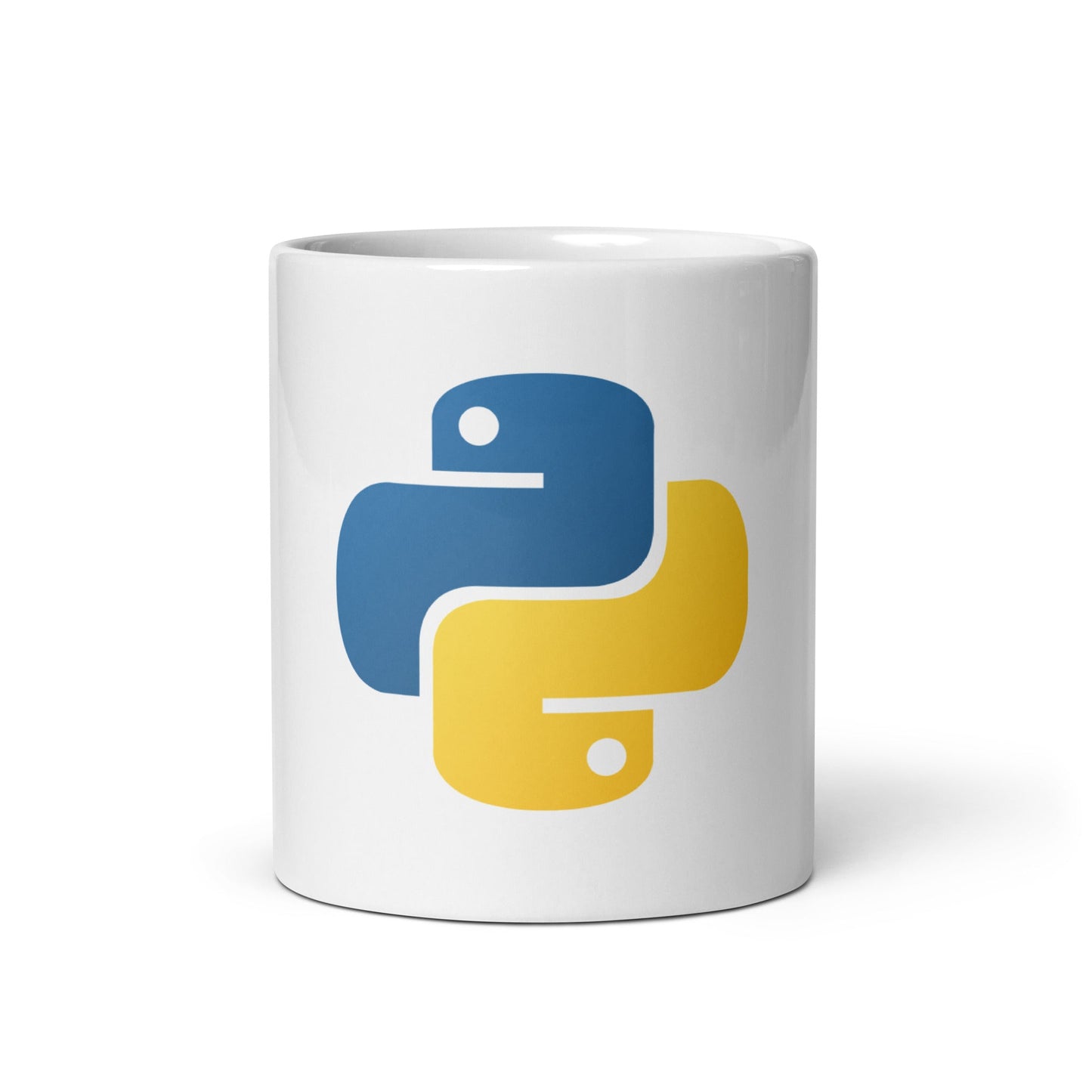 Image of the Python Icon on White Glossy Mug 11 oz.
