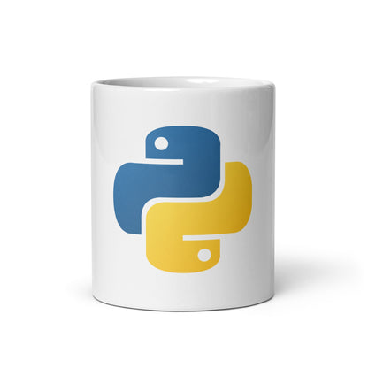 Image of the Python Icon on White Glossy Mug 11 oz.