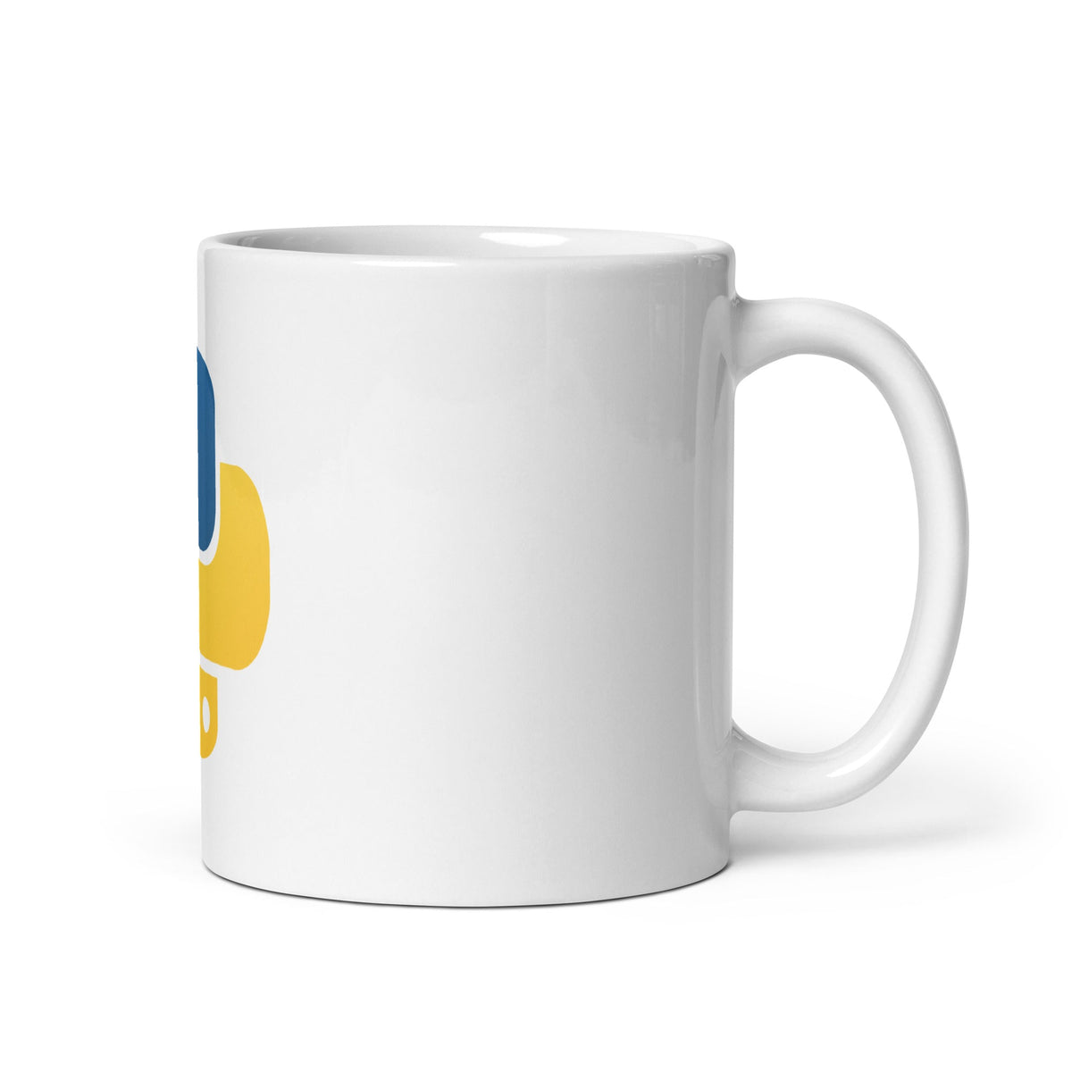 Image of the Python Icon on White Glossy Mug.