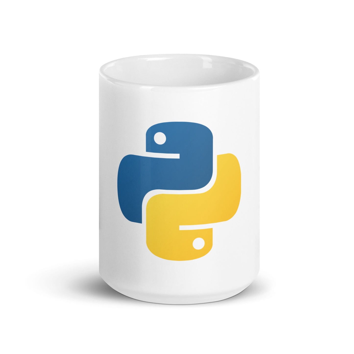 Image of the Python Icon on White Glossy Mug 15 oz.