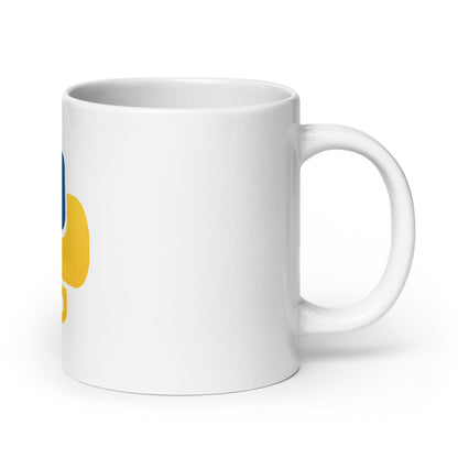 Image of the Python Icon on White Glossy Mug.