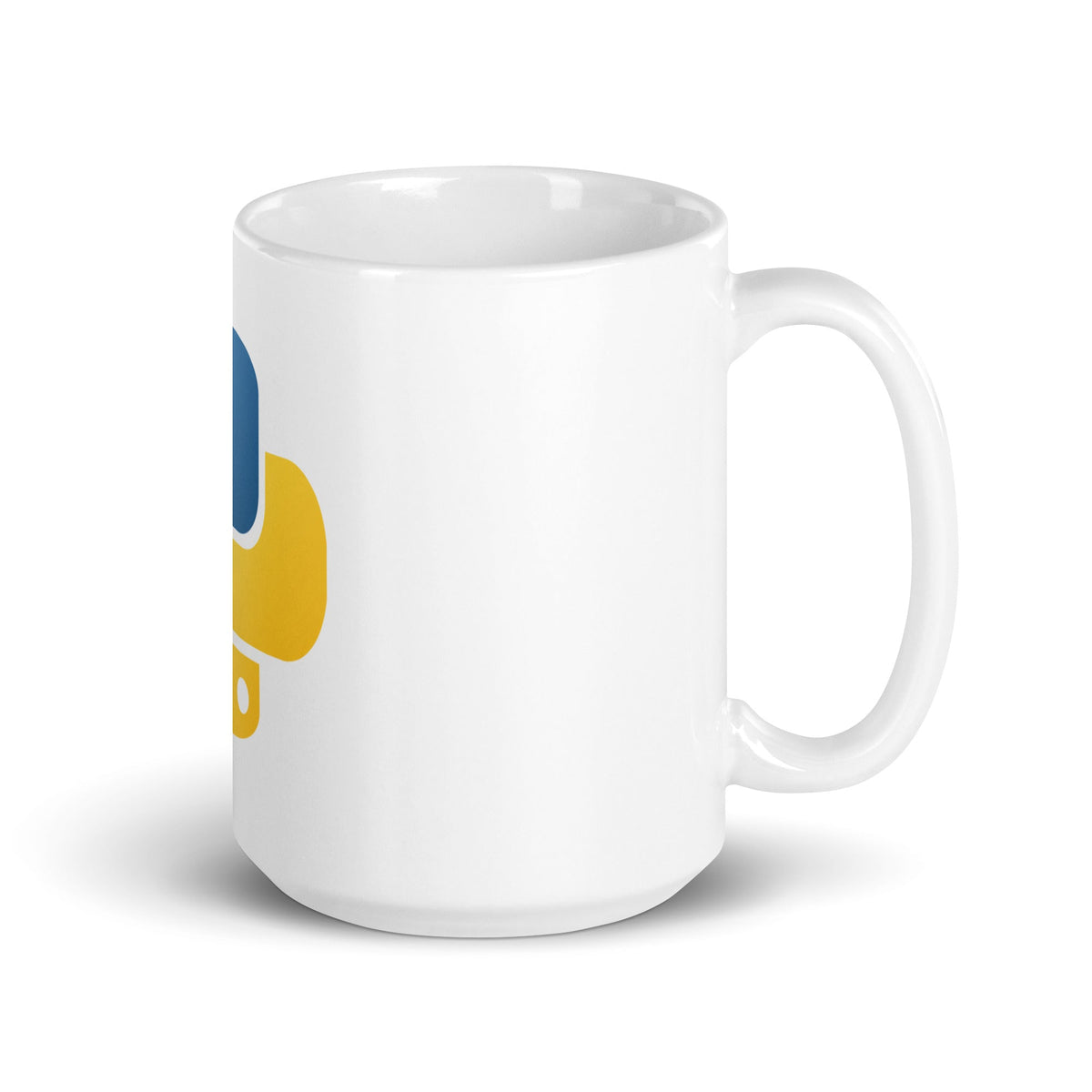 Image of the Python Icon on White Glossy Mug.